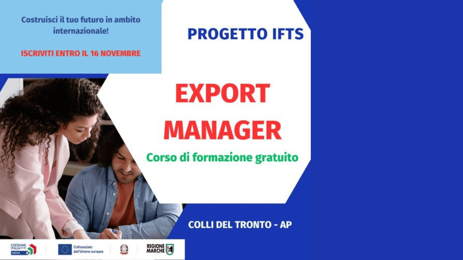 Riapertura iscrizioni Progetto IFTS - Export Manager