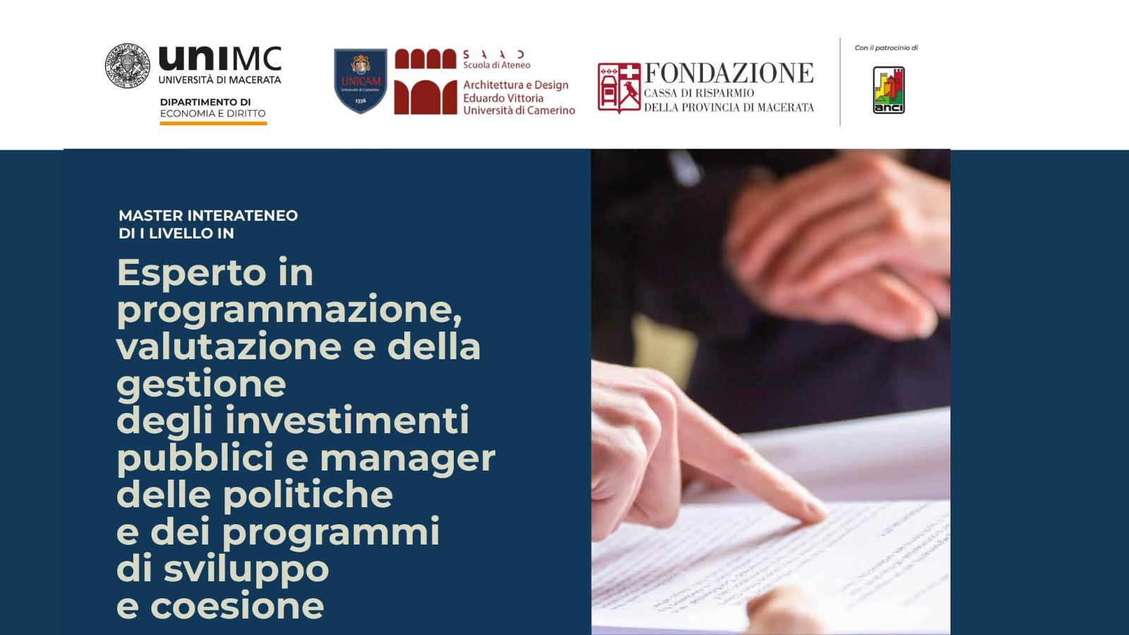 Manager delle politiche e dei programmi di sviluppo e coesione (master)