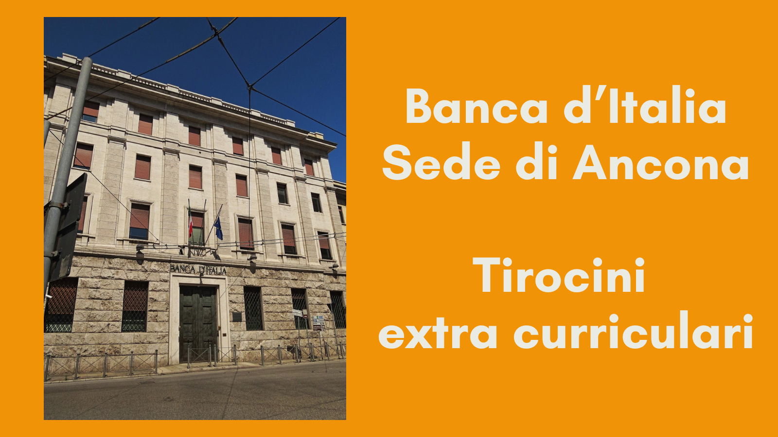 Tirocinio formativo e di orientamento presso la Banca d'Italia