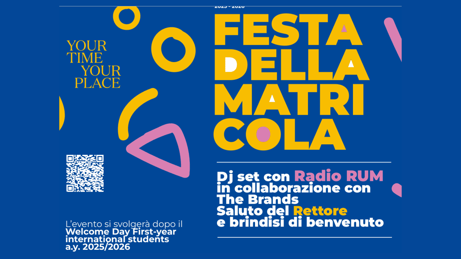 Festa della Matricola: 19 novembre, dalle ore 17:30